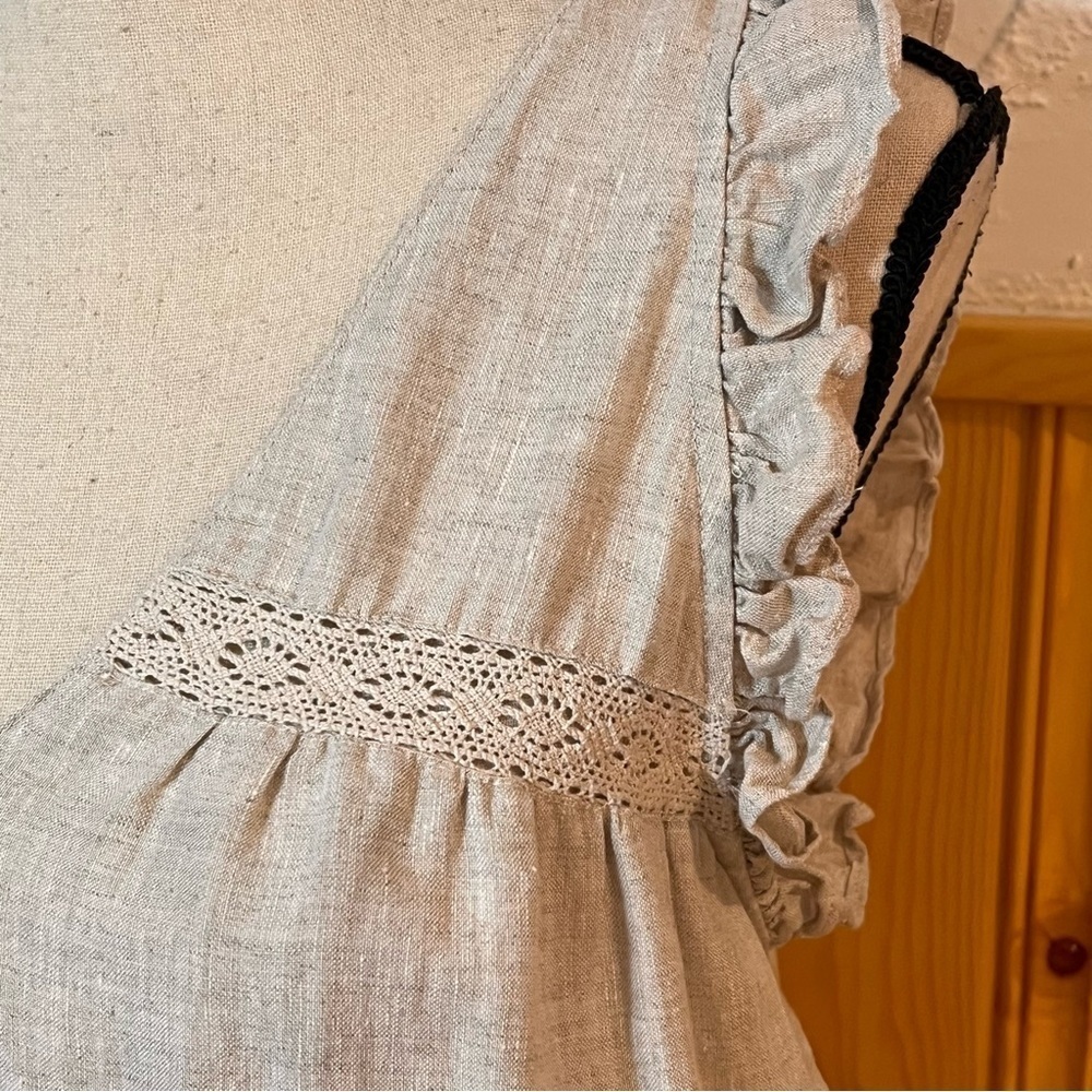 Joslin Gracie Cotton Crochet Maxi Dress Sz-US 6/AU 10 - Picture 7 of 14